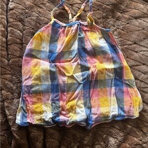 Old Navy Blue and Yellow Camisole with Tie-Dye Patterns